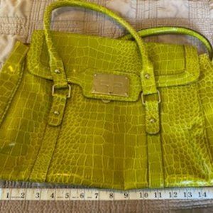 XOXO Chartreuse Green Ladies Laptop Bag/Purse